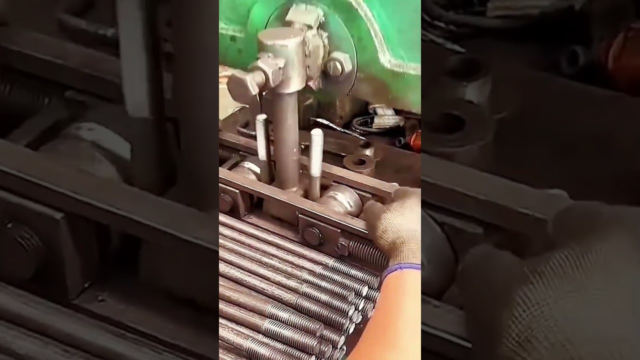 cool process to bend bolts with a press machine 