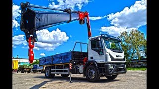 Кран-манипулятор Fassi f155a, установленный на автомобиль Iveco Eurocargo.