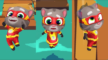 Talking Tom Hero Dash - Funny Moments of Super Tom in Jungle Run Gameplay
