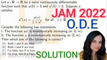 IIT JAM 2022 Ordinary Differential Equation Solution | IIT JAM 2022 ODE Q.No 13 Solution | By PMA