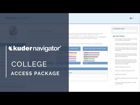 Kuder Navigator® College Access Package Overview
