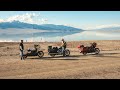 Riding to the lowest point in north america badwater basin is full of water