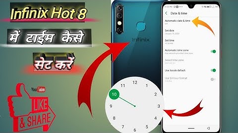 How To Set Date And Time In Infinix Hot 8 ] Infinix Hot 8 Me Time Set Kaise Kare ].