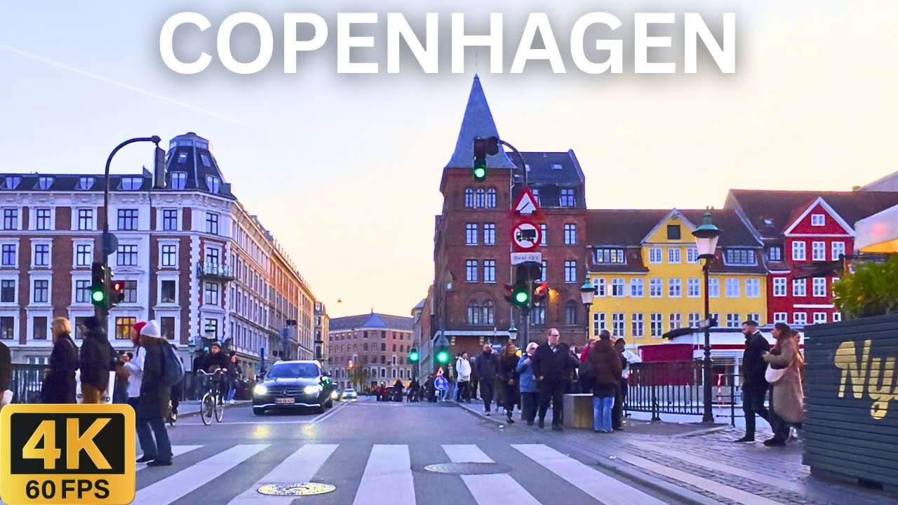 КОПЕНГАГЕН 🇩🇰 | Прекрасная Поездка на Закате в Столице Дании 4K HDR🚗