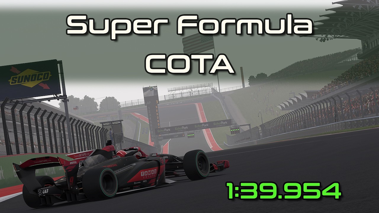 iRacing SF23 Super Formula COTA Hotlap 1:39.954 - 2026 Season 1