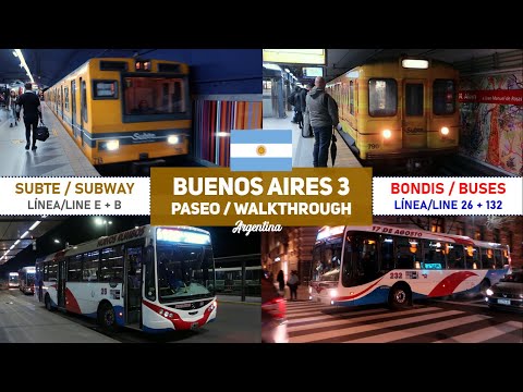 PASEO EN BUENOS AIRES | Subte Línea E + Línea B + Buses 26 y 132