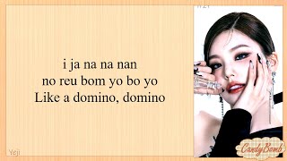 ITZY 'DOMINO' EASY LYRICS