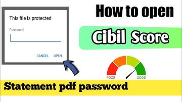 how to open cibil report pdf password