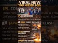 Viral Moments You Missed Today 😳 IPL Drama • Japan Backlash • SpaceX IPO? #worldnews #geopolitics