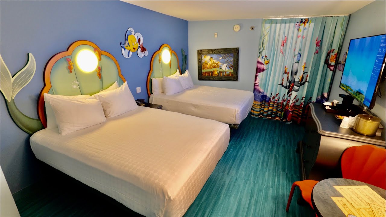 The Little Mermaid Themed Room At Disney'S Art Of Animation Resort In 4K |  Walt Disney World 2021 - Youtube