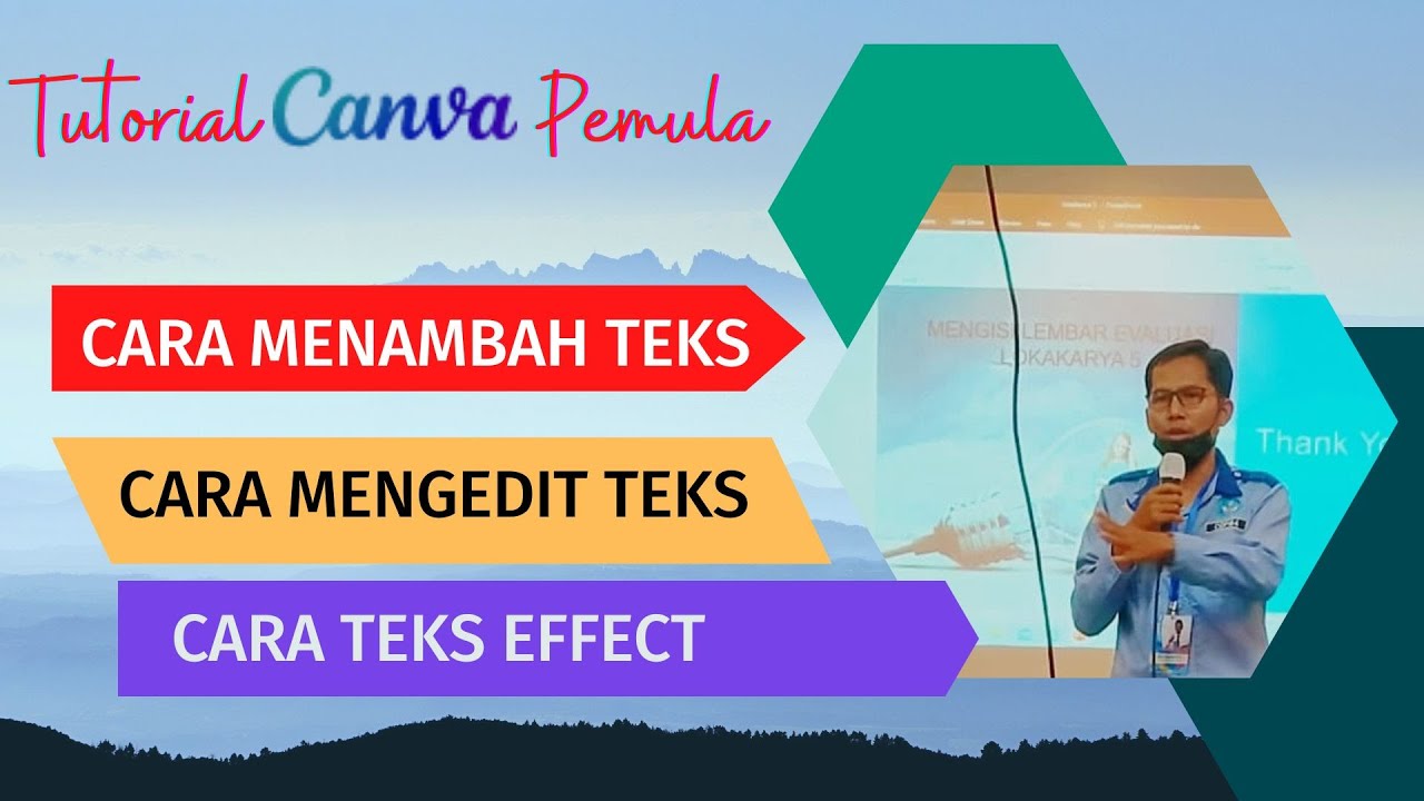 Cara Menambahkan Teks, mengedit Teks Alignment, Sortcut,Teks Effect  pada CANVA