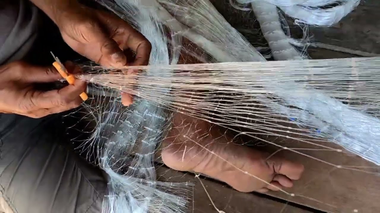 PART 1 /CARA MERAKIT JARING GONDRONG /LAPIS TIGA 70 X 80 BAGI TIGA PANJANG 50M