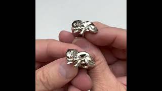 Silver Cat Cufflinks Jay Pins #cufflinks #jewelry