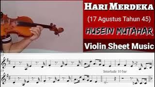 Free Sheet || Hari Merdeka (17 Agustus) - Husein Mutahar || Violin Sheet Music