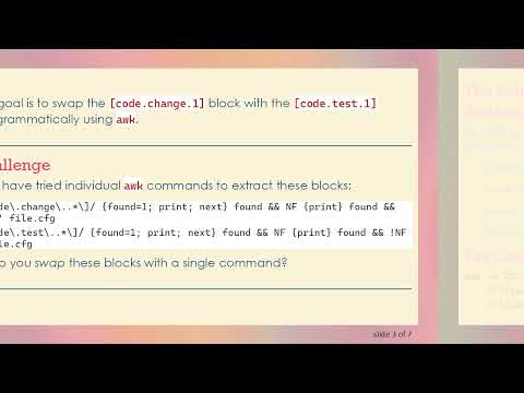How to Swap Configuration Sections Using awk in Shell Scripts