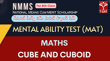 NMMS - MAT (Scholarship) Exam - 2025 | Maths - Cube and Cuboid | T-SAT