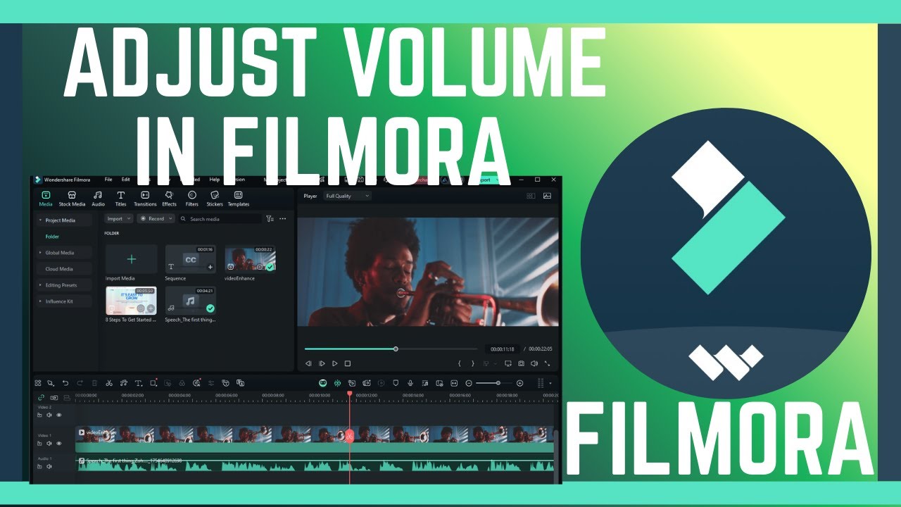 How To Adjust Audio Volume In Filmora - YouTube