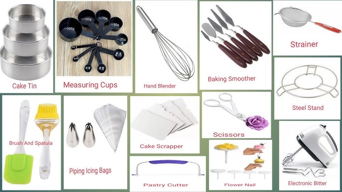 ESSENTIAL BAKING EQUIPMENT & THEIR USES  necessary baking equipment for  your kitchen 