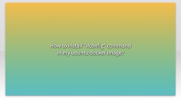 How to install "ifconfig" command in my ubuntu docker image?