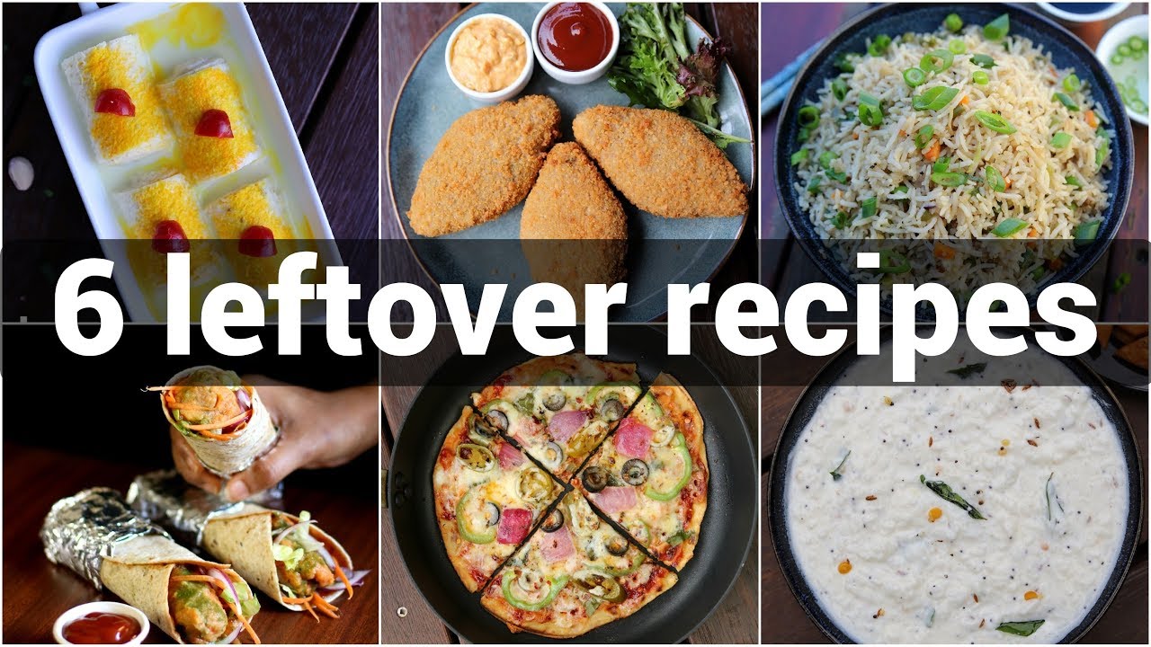 6 easy leftover recipes idea | everyday leftover recipes | बचे हुए खाने से बना नाश्ता | Hebbar | Hebbars Kitchen