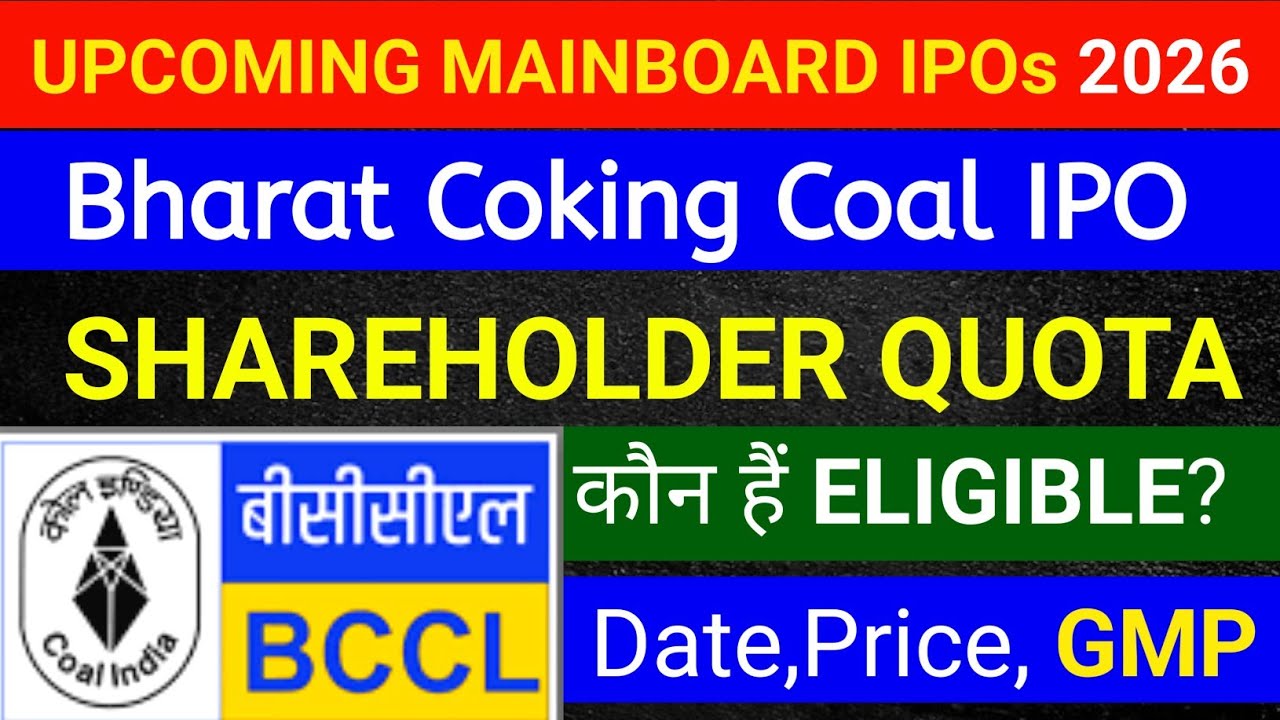 Bharat Coking Coal IPO 2026 | Shareholder Quota | Date, Price, GMP | BCCL IPO Review l Trend2Wealth 