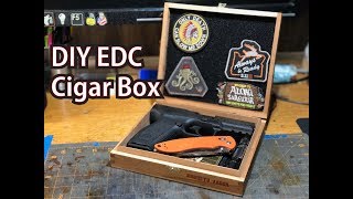 DIY EDC Pocket Dump Cigar Box with Suede and Velcro