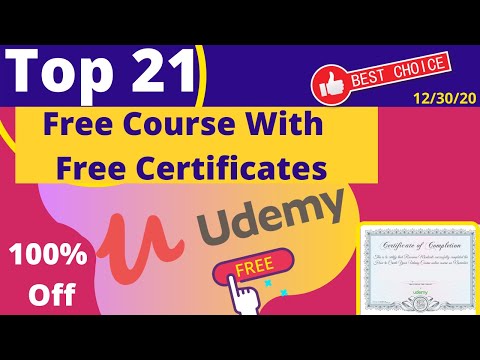 Udemy Top 21 Udemy Free Course With Free Certificate | Udemy 100% Off | Udemy Free Coupon