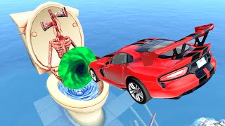 Portal To Another Universe From Siren Head | Car VS Portal - BeamNG.drive Cars Random Teleportation