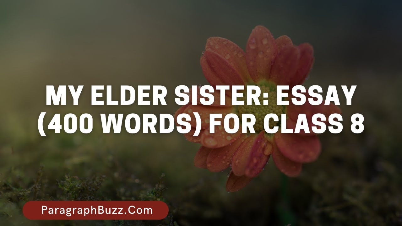 my elder sister essay in english