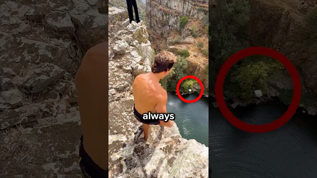 Why Cliff Jumpers Throw Rocks Before Jumping