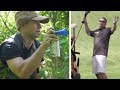 AIRHORN GOLF PRANK! (GOLFERS COME AFTER US)