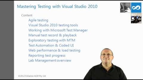 Mastering Testing with Visual Studio 2010 course overview