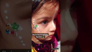 Gopi dots face painting ✨️ cute baby girl ?❤️??radhakrishna haribol gopi shorts radha ?