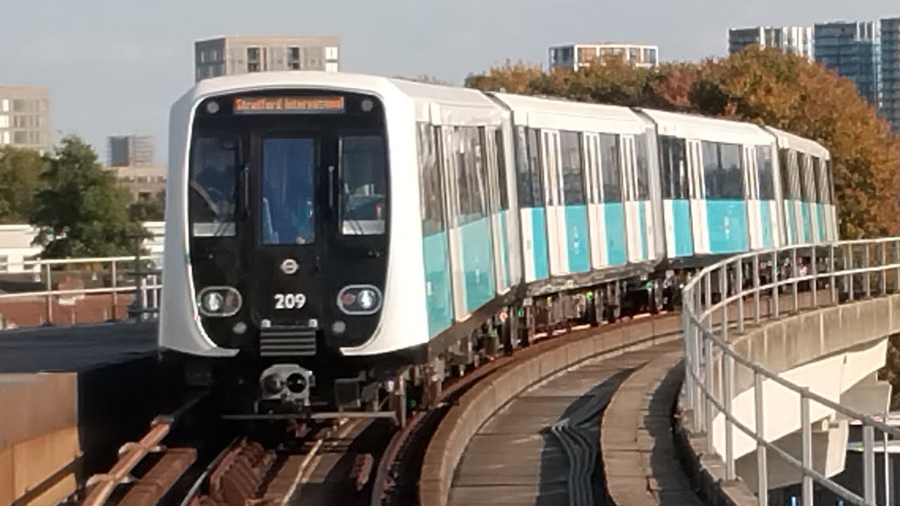 (First Day) - DLR - Brand New B23 Stock Train - (209) - back at London ...