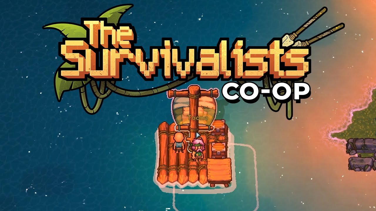 Building a raft (The Survivalists Co-op Gameplay)