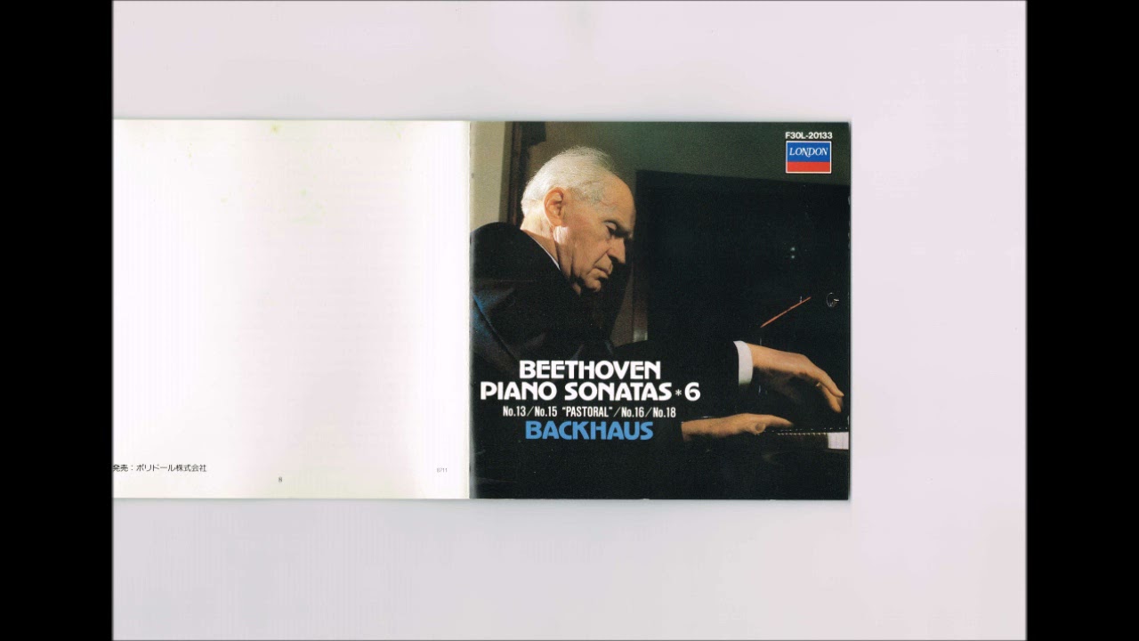 Beethoven - Piano Sonata No.15 “Pastoral” Backhaus - YouTube