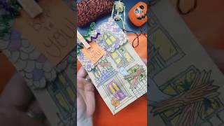 Easy Happy Halfway to Halloween Kids Craft Activity 🎃 Turn a paper bag into a spooky haunted house