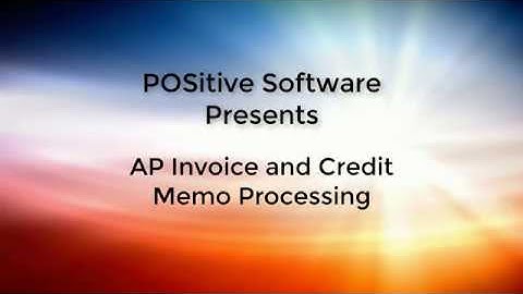 AP Invoice Credit Memo Processing