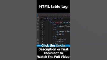 HTML table tag