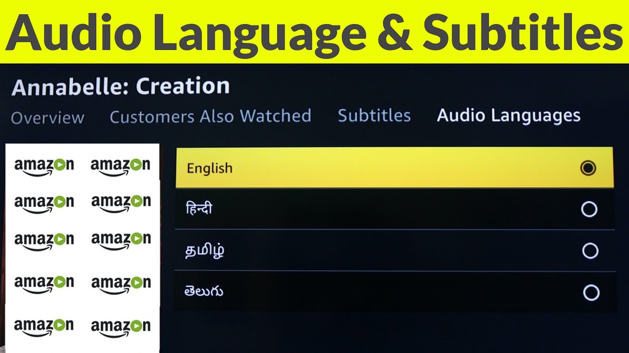 How To Change Amazon Prime Movies Audio Language & Also Get Video Subtitles  - YouTube