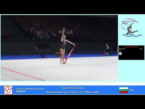 Dara Malinova (BUL) RIBBON (29.600) Junior Finals - European Championships 2024