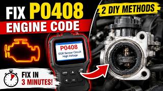 P0408 Engine Code Fix FAST! EGR Sensor High Voltage Explained