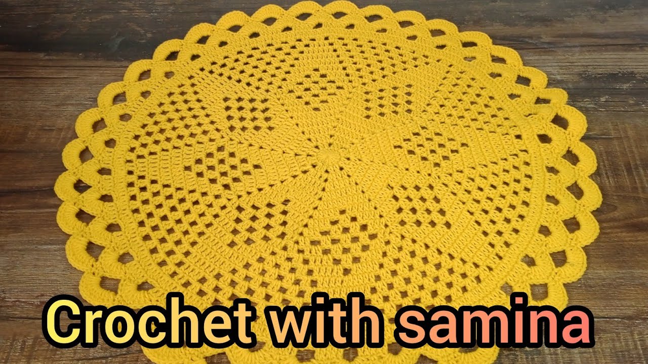 how to make thalposh with crosia | round table cloth crochet pattern ...