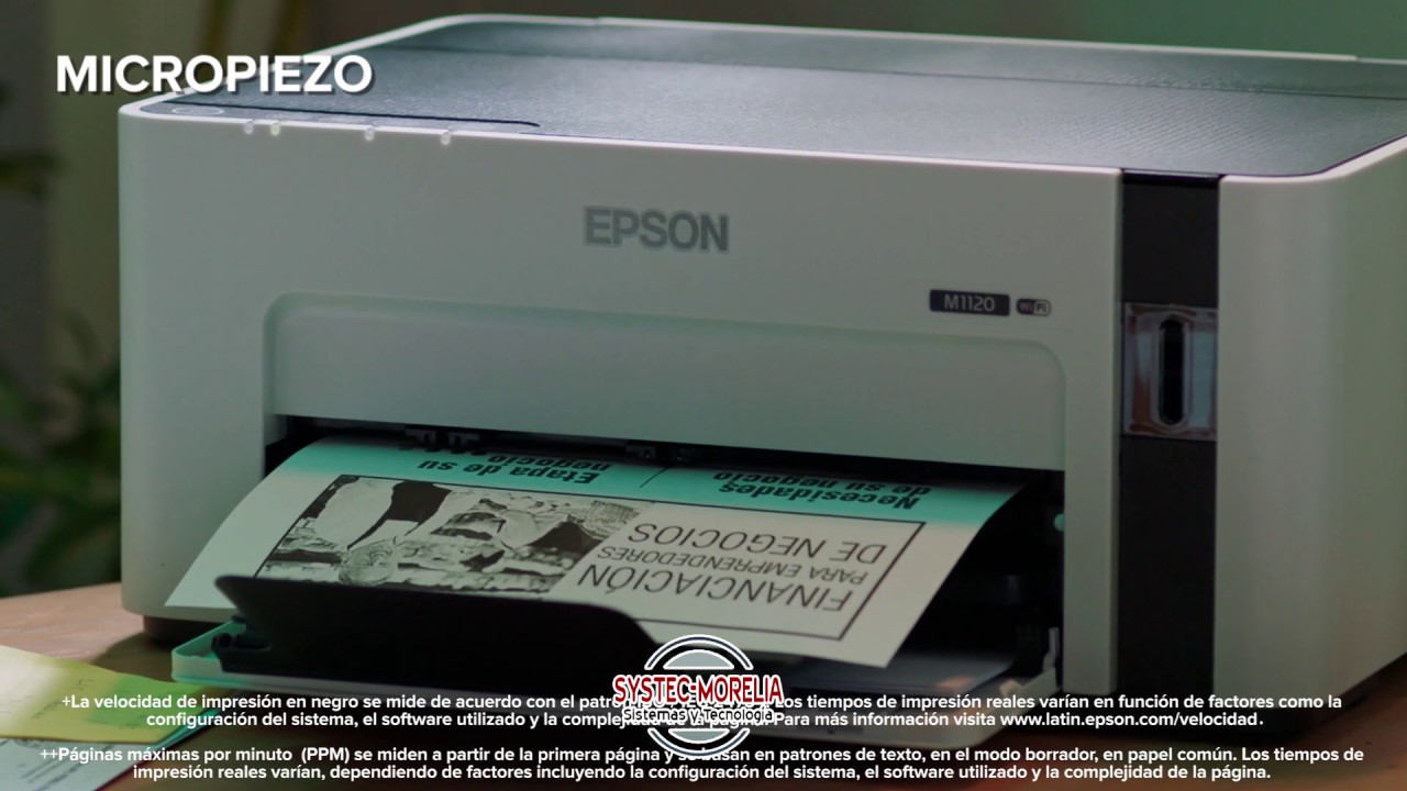 Impresora Epson EcoTank M1120 #SystecMorelia #Epson #EcoTank #Monocromática  #Impresora - YouTube