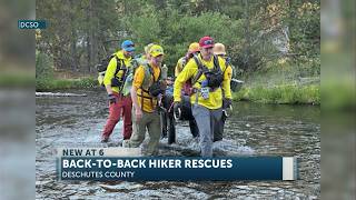 Deschutes County Search and Rescue crews rescue two hikers in back-to-back missions