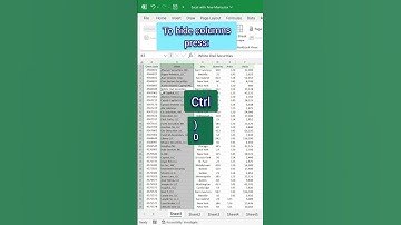 How to Hide & Unhide rows and columns - SHORTCUT #excel #exceltutorial #shorts #shortcut