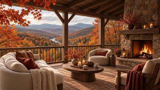 Above the Autumn Treetops 🍁 Gentle Piano Music & Fire Sounds for a Peaceful Escape screenshot 5