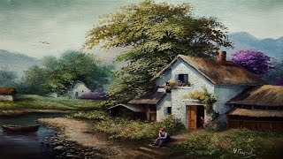 How I Paint Landscape Just By 4 Colors Oil Painting Landscape Step By Step 47 By Yasser Fayad