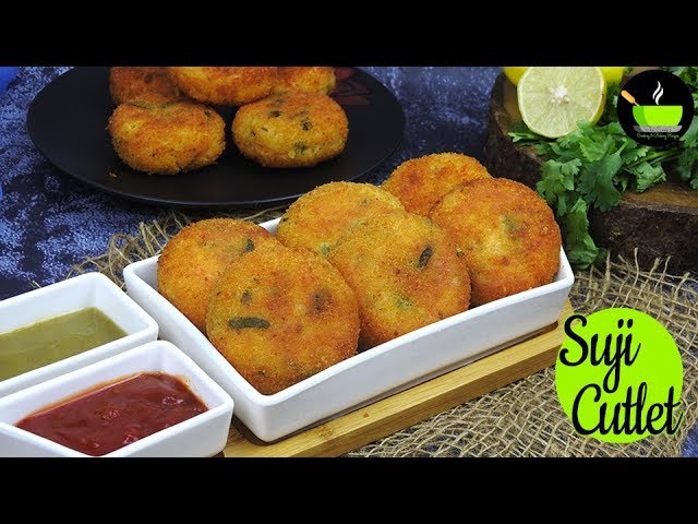 Suji Cutlet | Rava Cutlet | Semolina Cutlet | Easy Evening Snacks | Lockdown Snacks Recipe | She Cooks