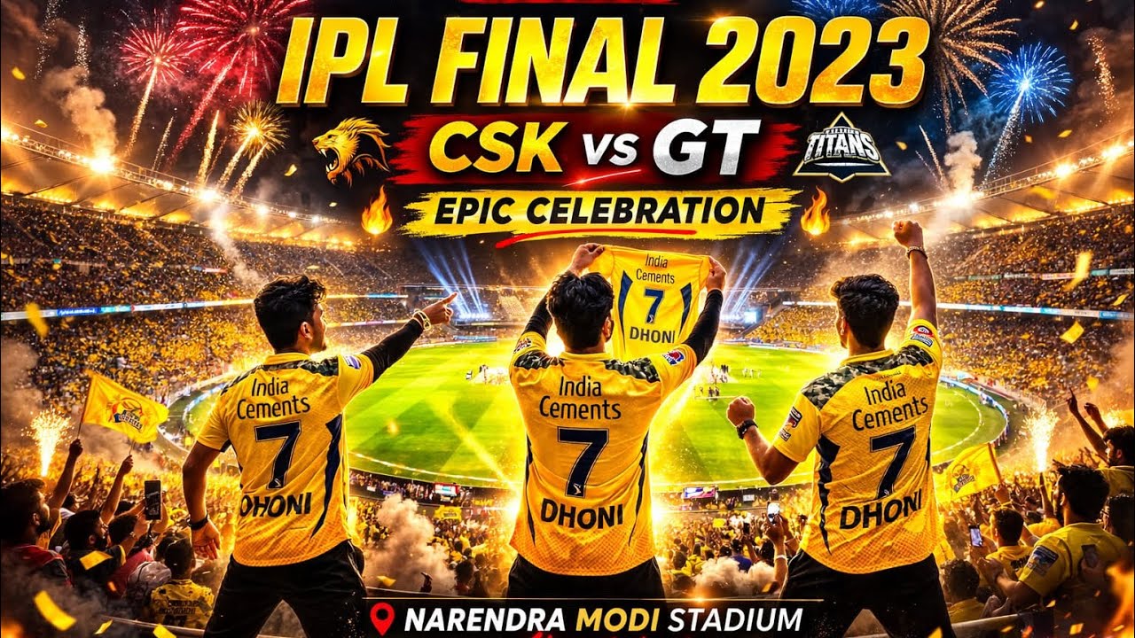 “IPL 2023 Final: Ahmedabad Stadium Moments” or “Final Thrill: IPL 2023 at Narendra Modi Stadium.” 🏏🏏